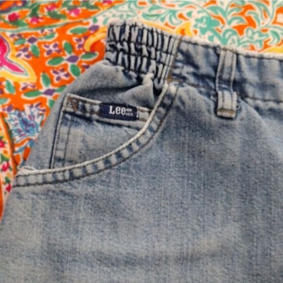 VTG 80s Lee Distressed High Rise Midi Pencil Jean Skirt Size 12 *Fits like Small - Picture 7 of 17